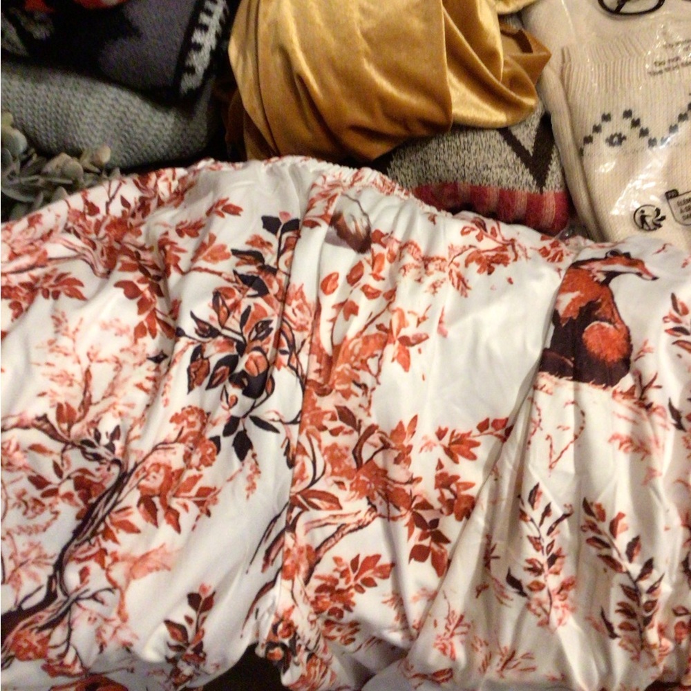 NEW ! jersey Women's Brown fox Patterned pajamas - Picture 4 of 9
